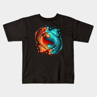 Koi Fish Yin Yang Kids T-Shirt